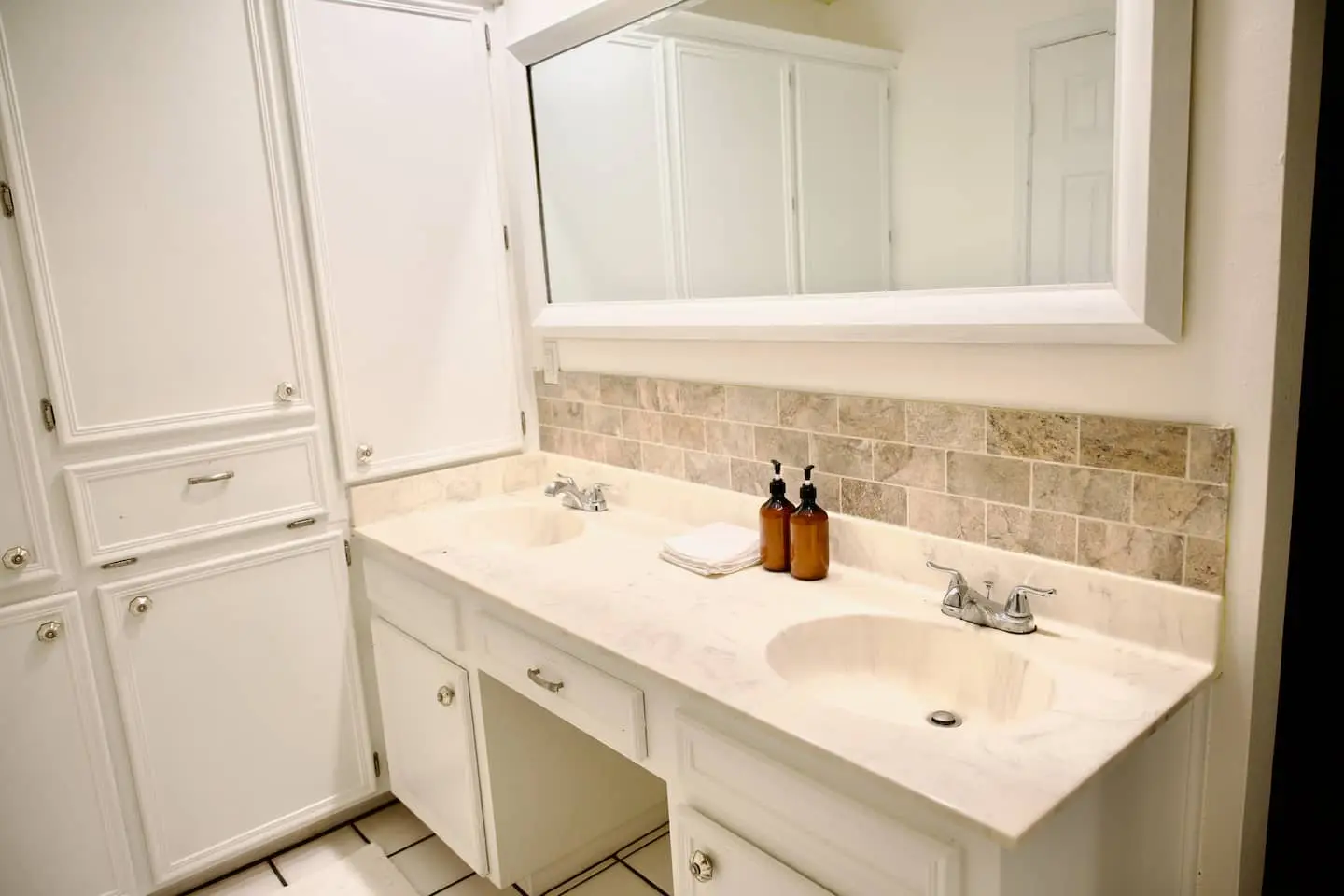 Primary bathroom with double vanity